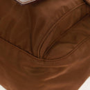 PRADA Shoulder Bag Nylon Brown Silver Auth bs31870-16