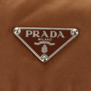 PRADA Shoulder Bag Nylon Brown Silver Auth bs31870-20