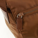 PRADA Shoulder Bag Nylon Brown Silver Auth bs31870-21