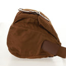 PRADA Shoulder Bag Nylon Brown Silver Auth bs31870-4