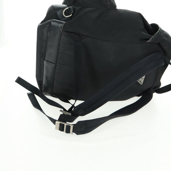 PRADA Backpack Nylon Black Silver Auth bs31873