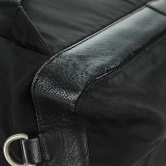 PRADA Backpack Nylon Black Silver Auth bs31873