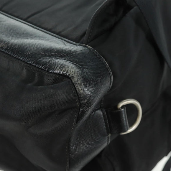 PRADA Backpack Nylon Black Silver Auth bs31873