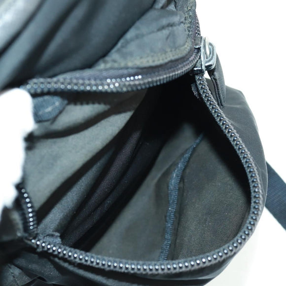 PRADA Backpack Nylon Black Silver Auth bs31873