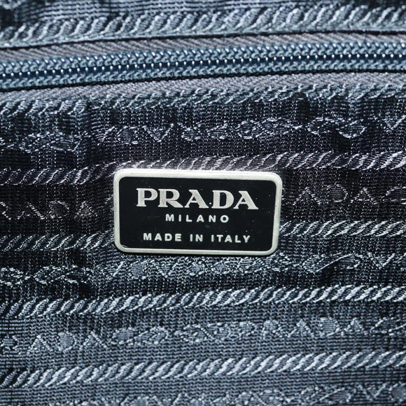 PRADA Backpack Nylon Black Silver Auth bs31873