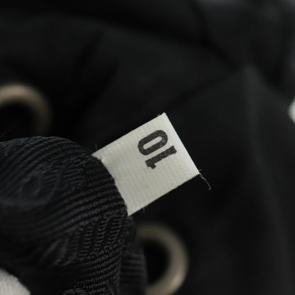 PRADA Backpack Nylon Black Silver Auth bs31873