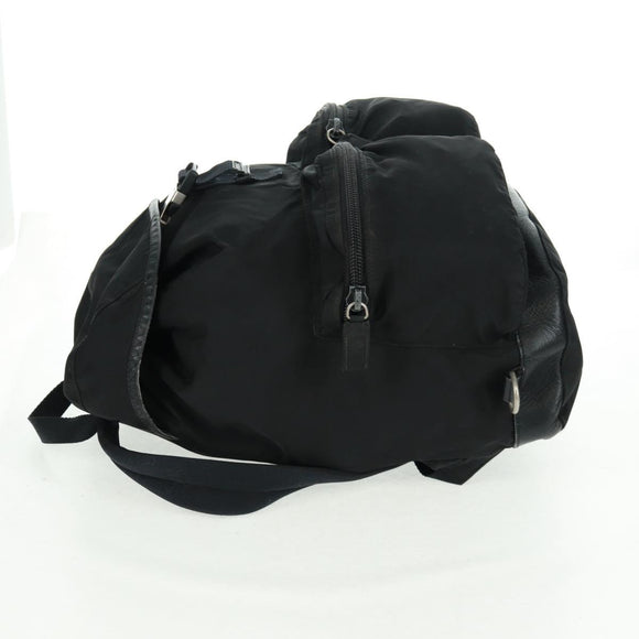PRADA Backpack Nylon Black Silver Auth bs31873