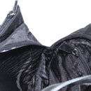 PRADA Shoulder Bag Nylon Leather Black Silver Auth bs31874-20