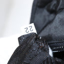 PRADA Shoulder Bag Nylon Leather Black Silver Auth bs31874-12