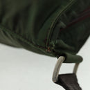 PRADA Shoulder Bag Nylon Khaki Silver Auth bs31875-9