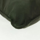 PRADA Shoulder Bag Nylon Khaki Silver Auth bs31875-15