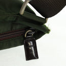 PRADA Shoulder Bag Nylon Khaki Silver Auth bs31875-10