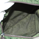 PRADA Shoulder Bag Nylon Khaki Silver Auth bs31875-11