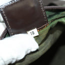 PRADA Shoulder Bag Nylon Khaki Silver Auth bs31875-12