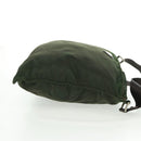 PRADA Shoulder Bag Nylon Khaki Silver Auth bs31875-4
