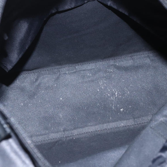 PRADA Tote Bag Nylon Black Silver Auth bs31878