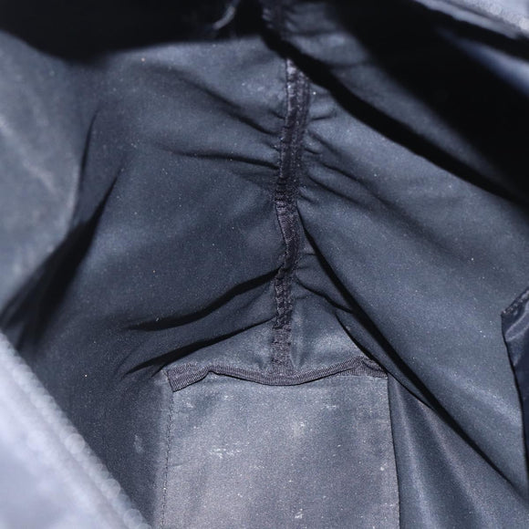 PRADA Tote Bag Nylon Black Silver Auth bs31878