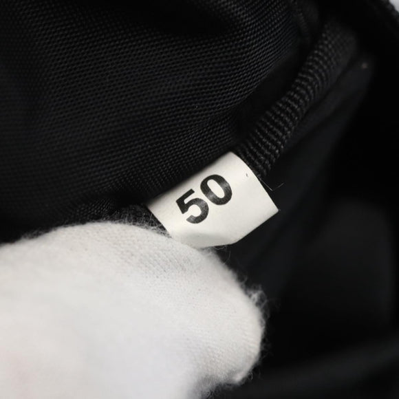 PRADA Tote Bag Nylon Black Silver Auth bs31878