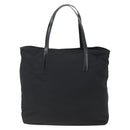 PRADA Tote Bag Nylon Black Silver Auth bs31878-3
