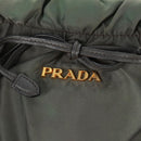 PRADA Hand Bag Nylon 2way Khaki Gold Auth bs31881-20