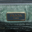 PRADA Hand Bag Nylon 2way Khaki Gold Auth bs31881-21