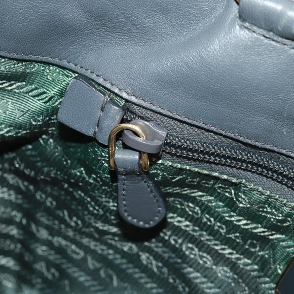 PRADA Hand Bag Nylon 2way Khaki Gold Auth bs31881