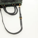 PRADA Hand Bag Nylon 2way Khaki Gold Auth bs31881-8