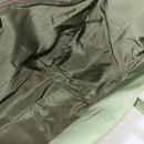 PRADA Hand Bag Nylon Khaki Silver Auth bs31882-20
