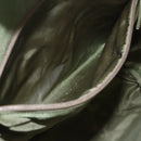 PRADA Hand Bag Nylon Khaki Silver Auth bs31882-11