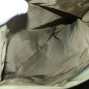 PRADA Hand Bag Nylon Khaki Silver Auth bs31882-22