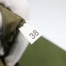 PRADA Hand Bag Nylon Khaki Silver Auth bs31882-12