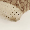 GUCCI GG Canvas Shoulder Bag Beige Silver 145856 Auth bs31883-18