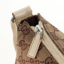 GUCCI GG Canvas Shoulder Bag Beige Silver 145856 Auth bs31883-21