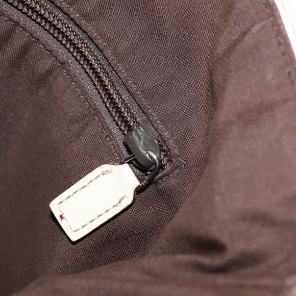 GUCCI GG Canvas Shoulder Bag Beige Silver 145856 Auth bs31883