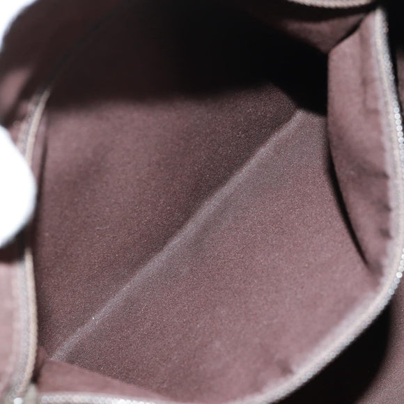 GUCCI GG Canvas Shoulder Bag Beige Silver 145856 Auth bs31883