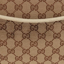 GUCCI GG Canvas Shoulder Bag Beige Silver 145856 Auth bs31883-2