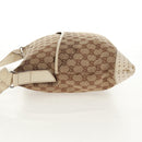 GUCCI GG Canvas Shoulder Bag Beige Silver 145856 Auth bs31883-4