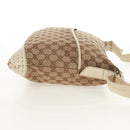 GUCCI GG Canvas Shoulder Bag Beige Silver 145856 Auth bs31883-5