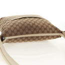 GUCCI GG Canvas Shoulder Bag Beige Silver 145856 Auth bs31883-14