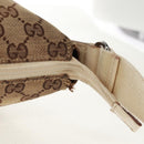 GUCCI GG Canvas Shoulder Bag Beige Silver 145856 Auth bs31883-7