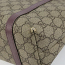 GUCCI Micro GG Supreme Hand Bag PVC Beige Silver 297557 Auth bs31884-10