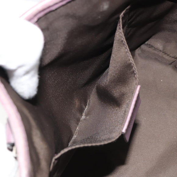 GUCCI Micro GG Supreme Hand Bag PVC Beige Silver 297557 Auth bs31884