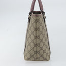 GUCCI Micro GG Supreme Hand Bag PVC Beige Silver 297557 Auth bs31884-5