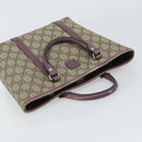 GUCCI Micro GG Supreme Hand Bag PVC Beige Silver 297557 Auth bs31884-6