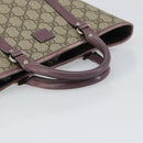 GUCCI Micro GG Supreme Hand Bag PVC Beige Silver 297557 Auth bs31884-7