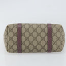 GUCCI Micro GG Supreme Hand Bag PVC Beige Silver 297557 Auth bs31884-9