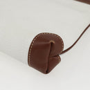 GUCCI GG Supreme Shoulder Bag Leather White Silver 87 007 5553 Auth bs31885-12