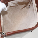 GUCCI GG Supreme Shoulder Bag Leather White Silver 87 007 5553 Auth bs31885-16