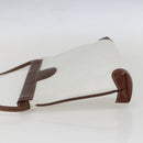 GUCCI GG Supreme Shoulder Bag Leather White Silver 87 007 5553 Auth bs31885-4