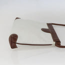 GUCCI GG Supreme Shoulder Bag Leather White Silver 87 007 5553 Auth bs31885-5
